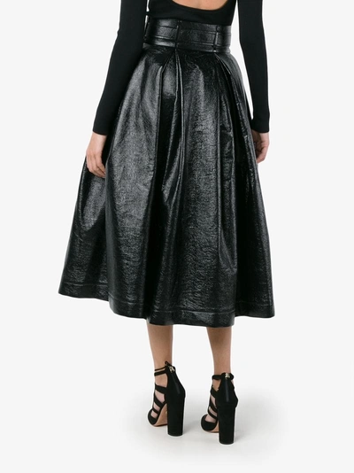 Shop Ag A.w.a.k.e. Belted Full Skirt In Black