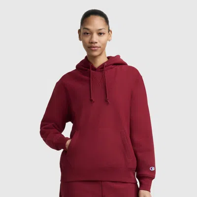 Champion Essentials Reverse Weave Hoodie Sweatshirt In Red