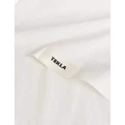Tekla Broken White Percale Flat Sheet 260x260cm In White