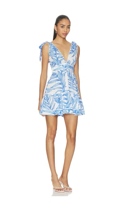 Poupette St Barth Mini Dress Cara In Blue