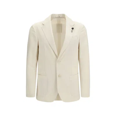 Lardini Single-breasted Patch-pocket Blazer In White