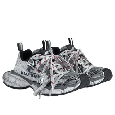Balenciaga 3xl Split Logo Nylon And Mesh Sneakers In Multi