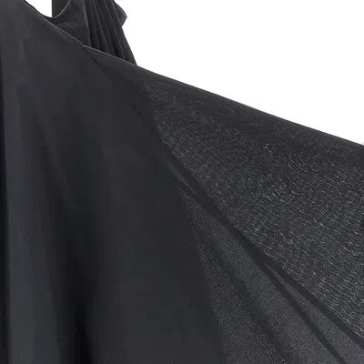 Jacquemus Courte Asymmetric Cotton-blend Crepon Halterneck Dress In Black