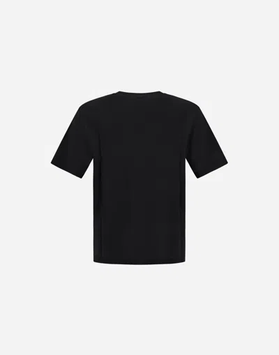 Herno Jersey Knit Effect T-shirt In Black