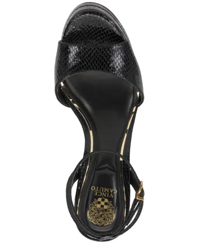 Vince Camuto Lumary Ankle Strap Platform Sandal In Black