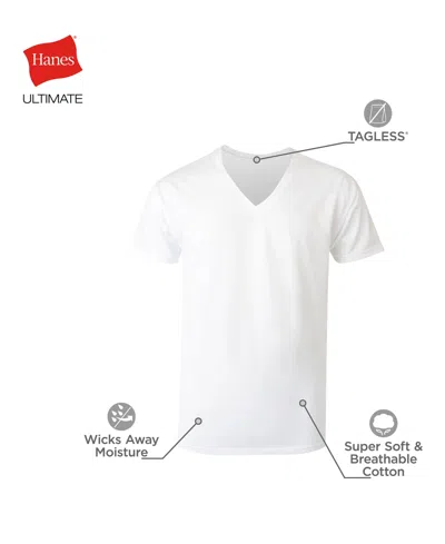 Hanes Men's Ultimate Crewneck Undershirt, 5-pack In White