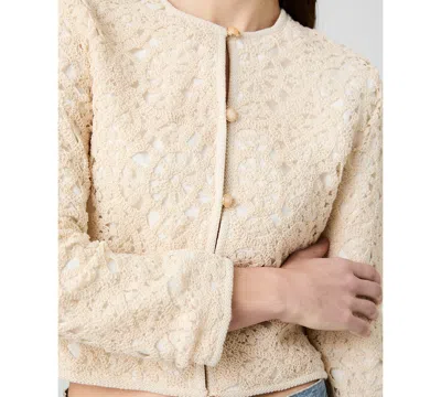 French Connection Geo Shell Textured Jacket In Ecru In Neutral
