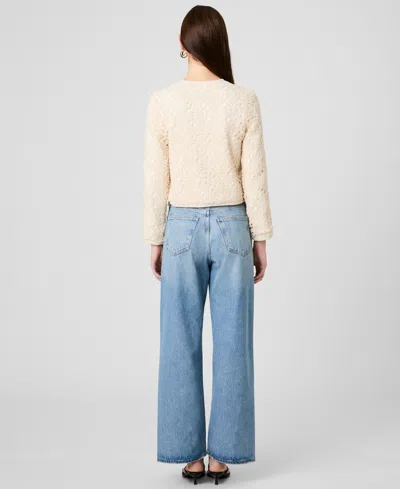 French Connection Geo Shell Textured Jacket In Ecru In Neutral