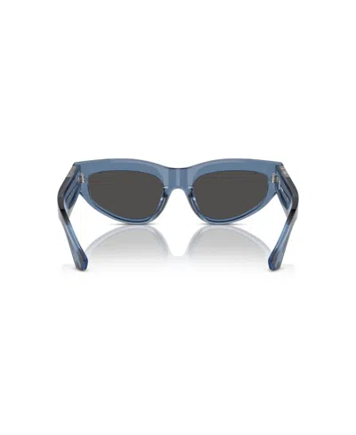 Burberry Dark Grey Cat Eye Ladies Sunglasses Be4425u 411787 55 In Blue