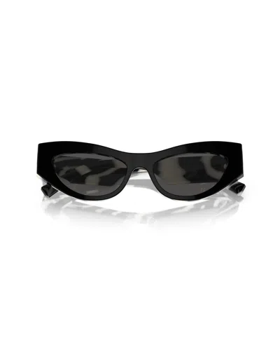 Dolce & Gabbana Logo-embossed Cat-eye Frame Sunglasses In Schwarz