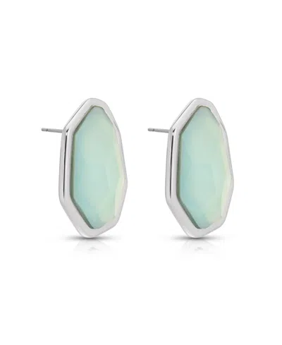 Ettika Silver Plated Stud Earrings In Metallic