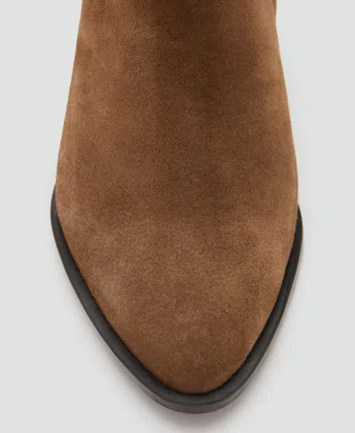 Mango Suede Bootie In Brown