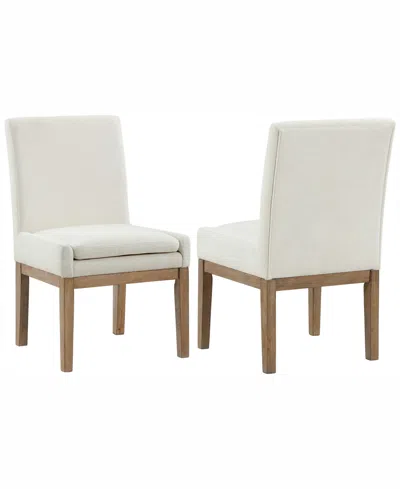Macy's Macai 9-pc. Wood Dining Set (rectangular Table + 8 Upholstered Side Chairs) In Brown