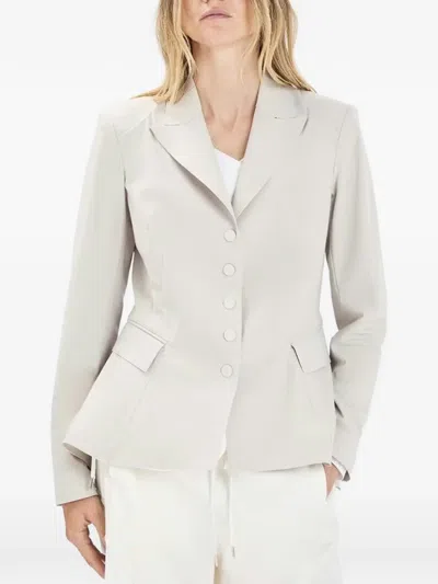 High Blogger Button Fitted Blazer In Multi