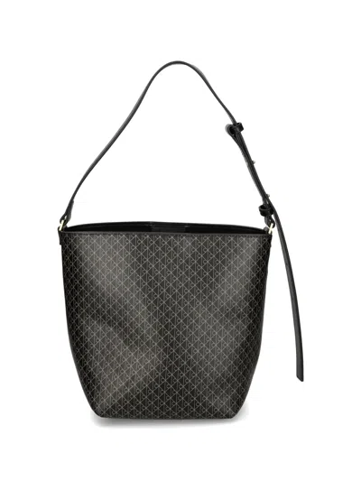Calvin Klein Patterned Shoulder Bag In Black