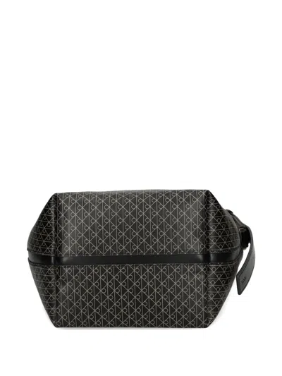 Calvin Klein Patterned Shoulder Bag In Black