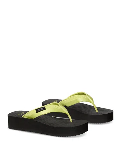 Kate Spade New York Sam Icon Platform Wedge Flip Flop In Green