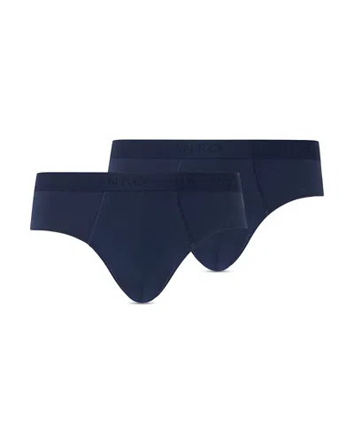 Hanro Cotton Essentials 2-pack Cotton Briefs In Blue