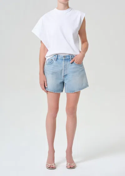 Agolde Leith Short In Blue