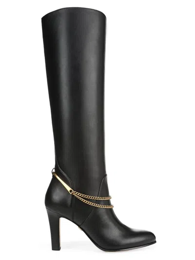 Veronica Beard Tarian Tall Chain Boot In Black