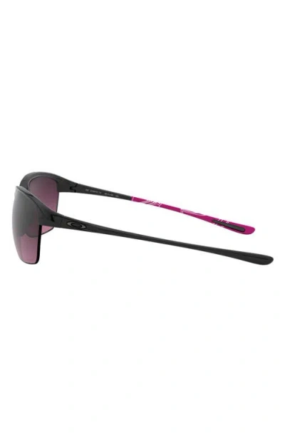 Oakley Unstoppable 65mm Gradient Polarized Oversize Rectangular Sunglasses In Black