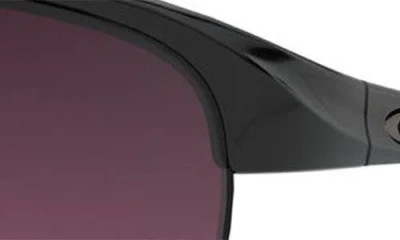 Oakley Unstoppable 65mm Gradient Polarized Oversize Rectangular Sunglasses In Black