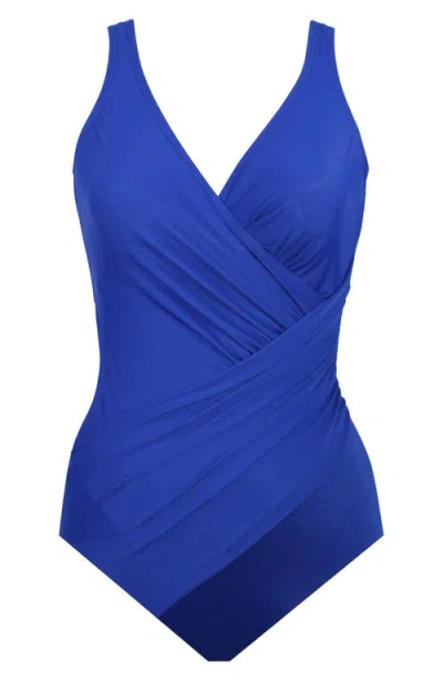 Miraclesuit Must Haves Oceanus Underwire One-piece Ddd-cups In Blue
