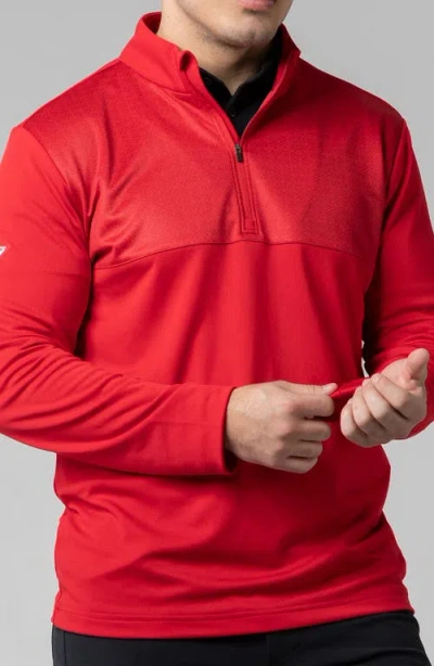 Levelwear Quarter Zip Pullover In Red