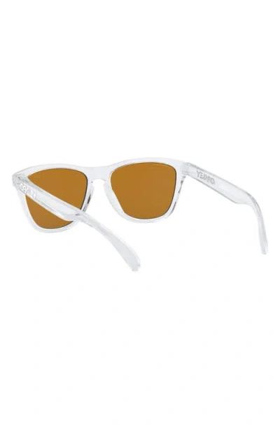 Oakley 55mm Polarized Rectangular Sunglasses In Transparent