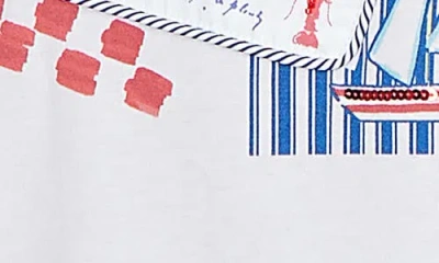 Ruby Rd. Plus Size Embellished Postcard Graphic T-shirt In White