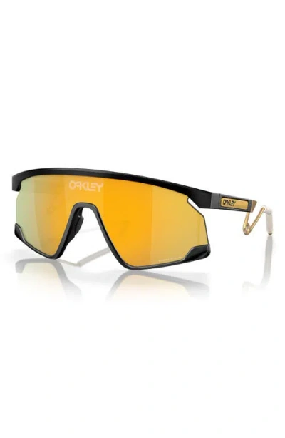 Oakley Bxtr 39mm Polarized Rectangular Sunglasses In Black