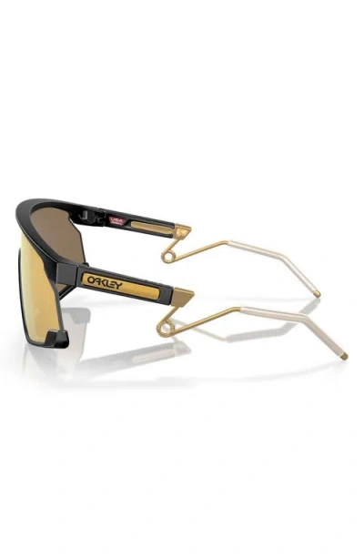 Oakley Bxtr 39mm Polarized Rectangular Sunglasses In Black
