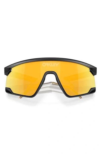 Oakley Bxtr 39mm Polarized Rectangular Sunglasses In Black