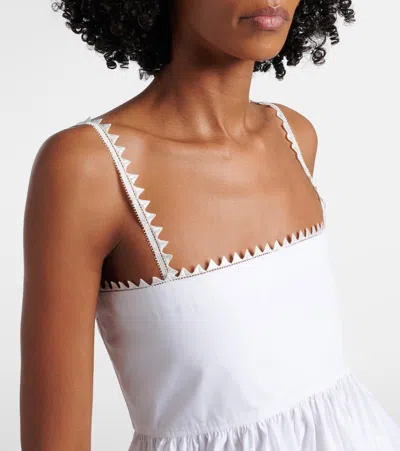 Jacquemus Top Le Haut Traversin White With V-neck And Ruffle Details In Cotton For Women In White