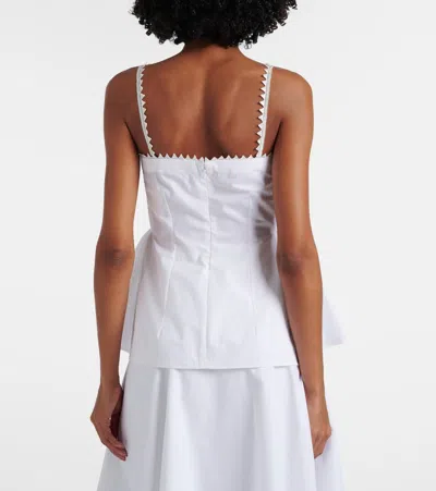 Jacquemus Top Le Haut Traversin White With V-neck And Ruffle Details In Cotton For Women In White