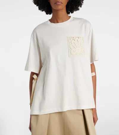Moncler Beige Solid Crew Neck T-shirt In White