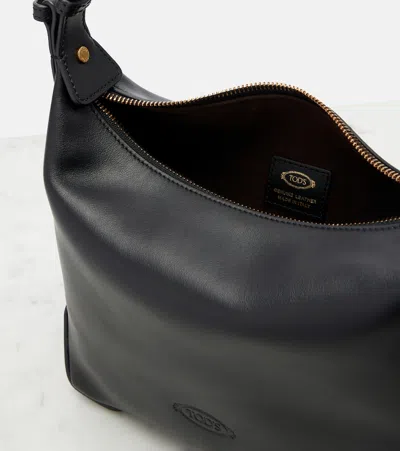 Tod's Metal Dots Mini Leather Shoulder Bag In Black