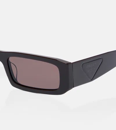 Prada Rectangular Sunglasses In Black