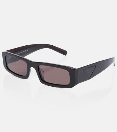 Prada Rectangular Sunglasses In Black