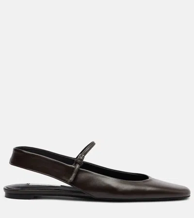 Totême Nappa Leather Slingback Mary Jane Ballerina Flats In Multi