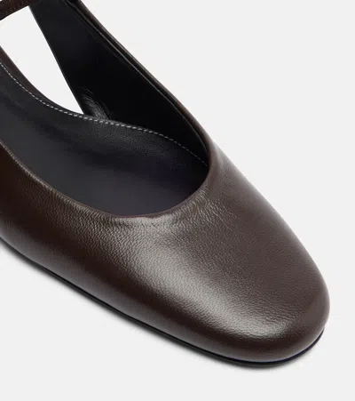 Totême Nappa Leather Slingback Mary Jane Ballerina Flats In Multi