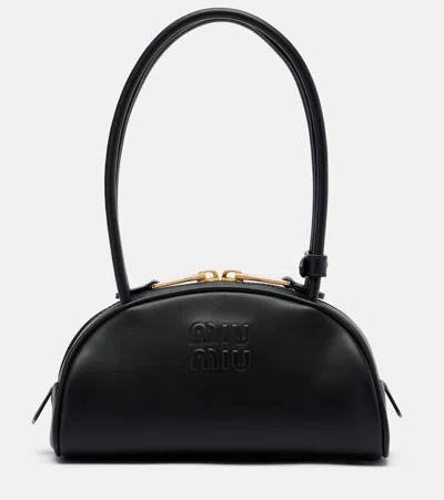 Miu Miu Black Calf Leather Bos Taurus Shoulder Bag