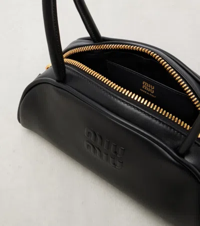 Miu Miu Black Calf Leather Bos Taurus Shoulder Bag