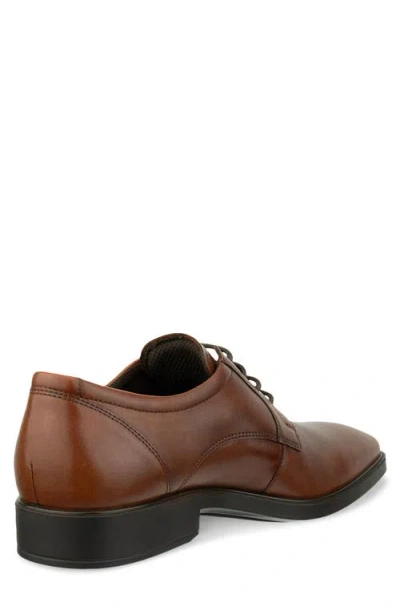 Ecco Milan Plain Toe Oxford In Brown