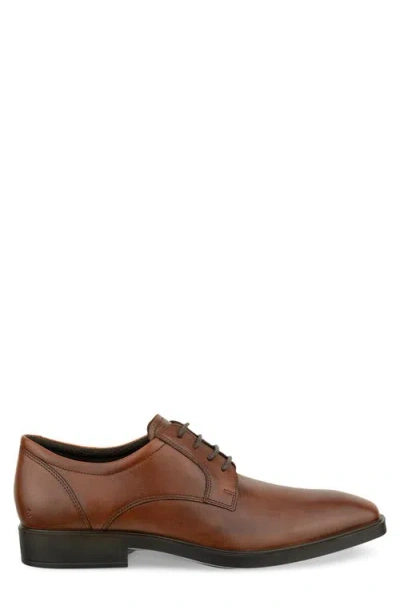 Ecco Milan Plain Toe Oxford In Brown