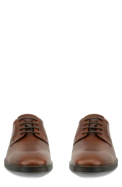 Ecco Milan Plain Toe Oxford In Brown