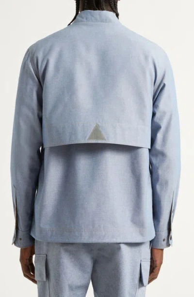 Moncler Light Blue Regular Solid Shirt In Blue