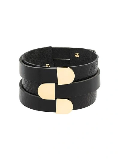 Absidem 'shirley' 3 Cuff Bracelet In Black