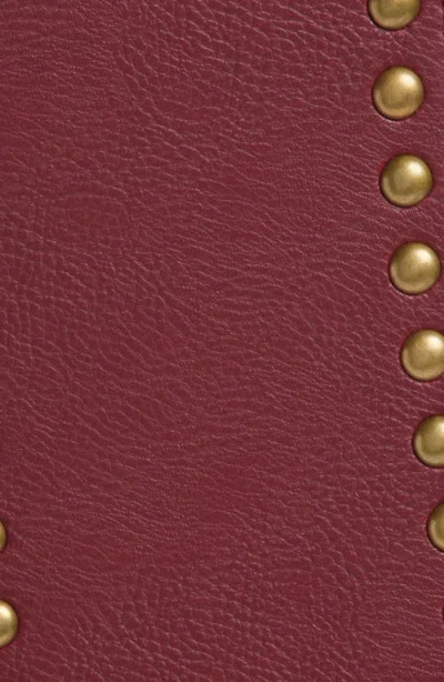 Bp. Angular Studded Faux Leather Belt In Red