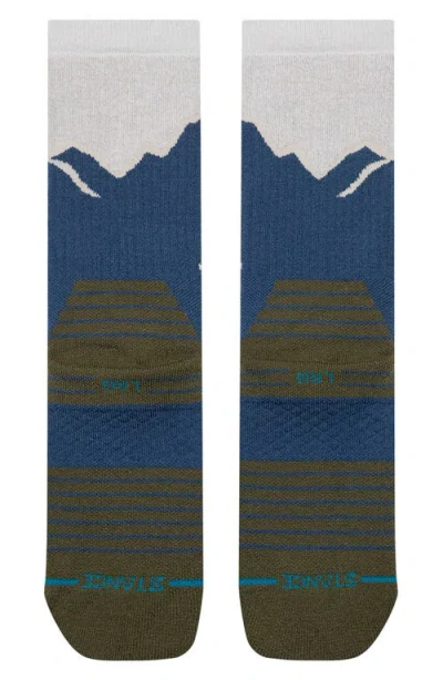 Stance Peaking Hike Crew Socks In Blue